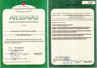 Certificate to operate at oil and oil products&#039; plant