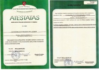 Certificate to operate at thermal units and turbines